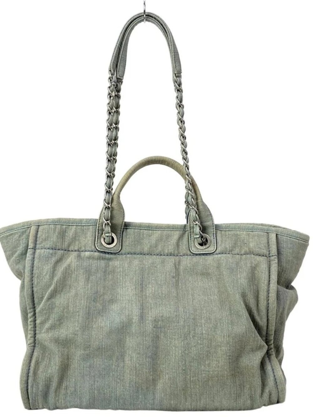 CHANEL Deauville Line A66941 Light Blue Denim Tote Bag - Picture 2 of 16